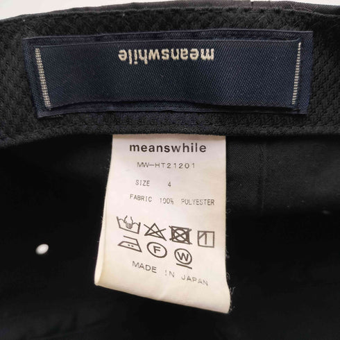 ミーンズワイル meanswhile 21AW Crisp 6Panel Cap クリスプ 6パネル キャップ メンズ FREE