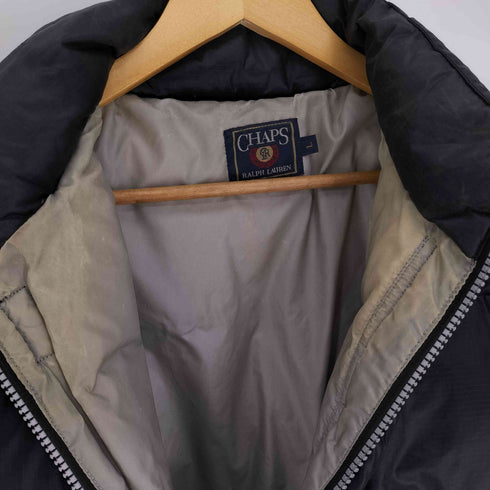 チャップスラルフローレン CHAPS RALPH LAUREN 80S デタッチャブル スリーブ パッカブルフード リップストップ パテッドジャケット メンズ import:L