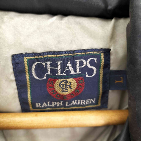 チャップスラルフローレン CHAPS RALPH LAUREN 80S デタッチャブル スリーブ パッカブルフード リップストップ パテッドジャケット メンズ import:L