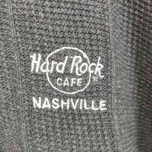 ハードロックカフェ Hard Rock Cafe ロゴ刺繍ヘンリーネックニット メンズ XL
