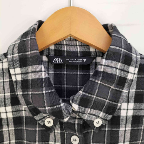 ザラ ZARA チェック フランネルシャツ レディース import:S