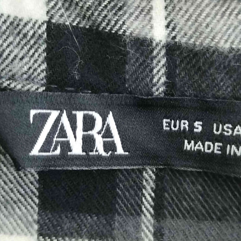 ザラ ZARA チェック フランネルシャツ レディース import:S