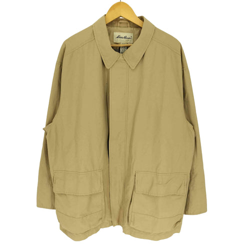 エディーバウアー Eddie Bauer 90-00s 白タグ 裏地メッシュ 比翼 ステンカラー ハーフコート メンズ import:XL