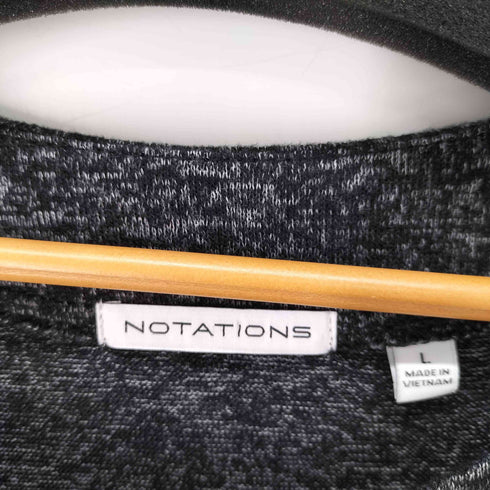 ノーテーション NOTATIONS フロントダブルジップ ハトメカットソー メンズ import:L