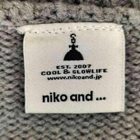 ニコアンド niko and... モチーフ&レタリングVカーディガン レディース FREE