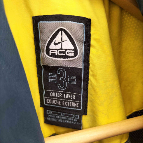 ナイキエーシージー NIKE ACG 90S OUTER LAYER 3 ロゴ刺繍 比翼 マウンテン ジャケット メンズ import:XL