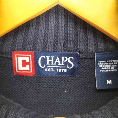 チャップス CHAPS ロゴ刺繍ハーフジップニット メンズ M