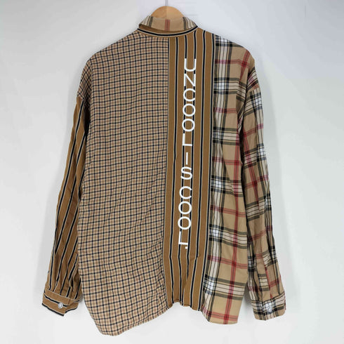 パンクドランカーズ PUNK DRUNKERS チェック×2 ストライプシャツ メンズ