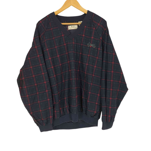 アイゾッド IZOD チェック柄Vネックピステ メンズ M