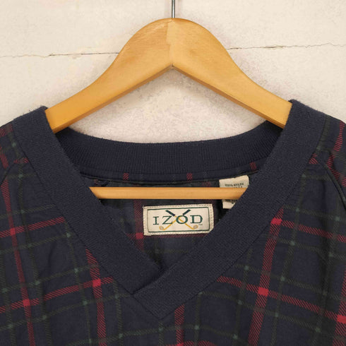 アイゾッド IZOD チェック柄Vネックピステ メンズ M