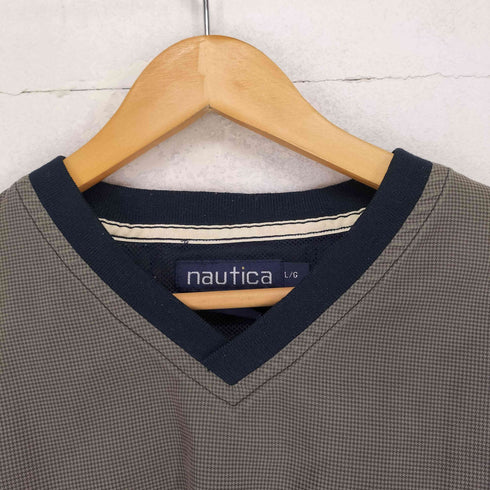 ノーティカ NAUTICA ロゴ刺繍1ポケットVネックピステ メンズ L