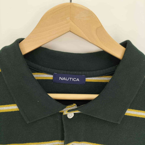 ノーティカ NAUTICA Basic Polo Shirt Border ボーダー ポロシャツ メンズ import:XL
