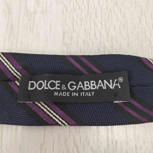 ドルチェアンドガッバーナ DOLCE&GABBANA レジメンタル シルク ネクタイ メンズ ONE SIZE