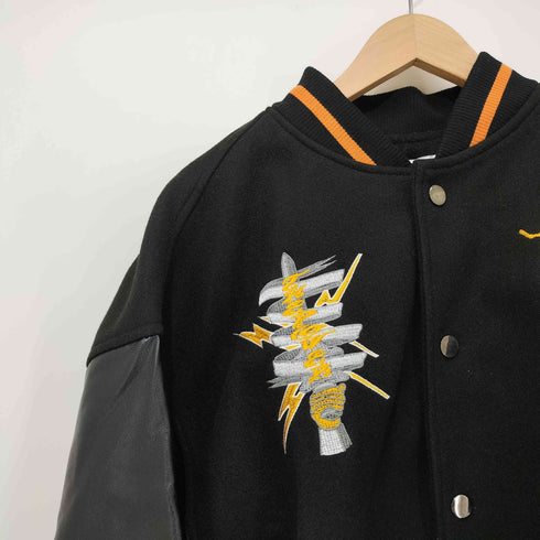 フック HOOK PU袖切り替えブルゾン クロネコ刺繍 メンズ JPN:XL