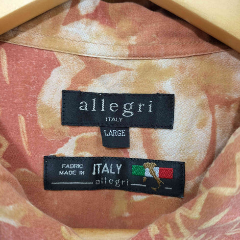 アレグリ allegri 花柄 ショートスリーブ アロハシャツ メンズ LARGE