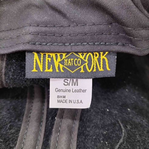 ニューヨークハット NEWYORK HAT&CAP CO. USA製 本革 レザー ハンチング メンズ S/M
