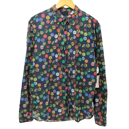 デシグアル Desigual 総柄 瓶フタ ロングスリーブシャツ メンズ JPN:L