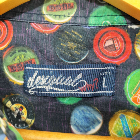 デシグアル Desigual 総柄 瓶フタ ロングスリーブシャツ メンズ JPN:L