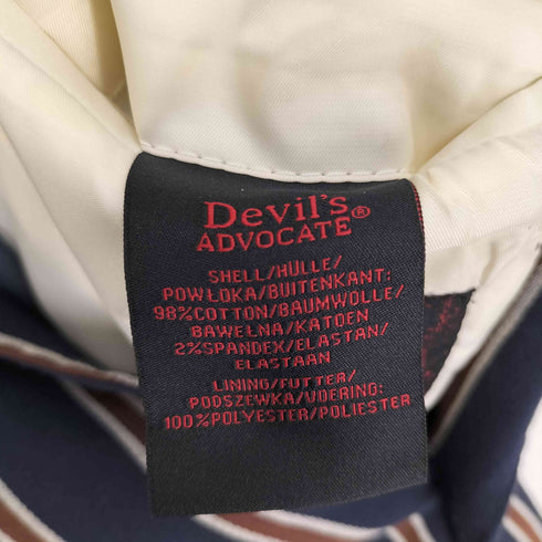 Devil's ADVOCATE ストライプ テーラード ジャケット メンズ UK:38