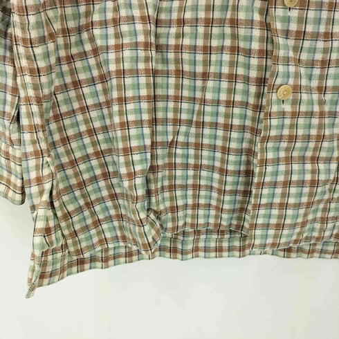 ポロバイラルフローレン Polo by RALPH LAUREN 90s チェック柄 オープンカラー 長袖シャツ メンズ L