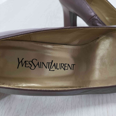 イヴサンローラン Yves Saint Laurent ベルトリボン ロゴプレートパンプス レディース 36 1/2