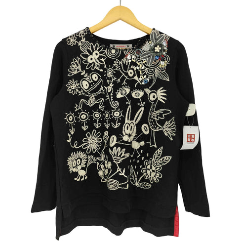 アルベロベロ OLLEBOREBLA アニマルプリント 装飾 Tシャツ レディース