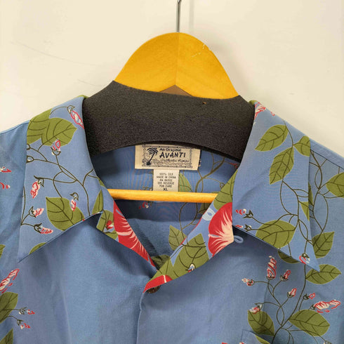 アヴァンティ AVANTI シルク アロハシャツ 朝顔/アサガオ メンズ import:XL