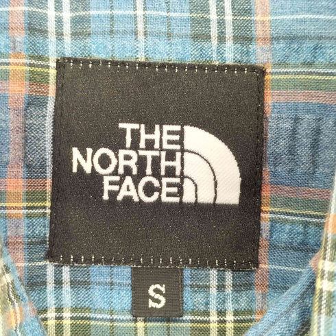 ザノースフェイス THE NORTH FACE チェック柄 シアサッカー半袖ボタンダウンシャツ メンズ S