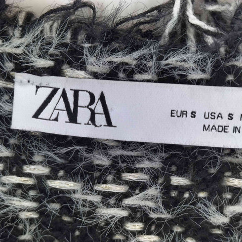 ザラ ZARA 千鳥格子 ニットコート レディース S
