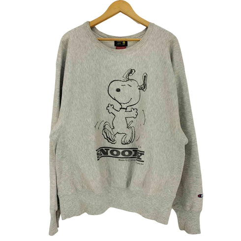 チャンピオン Champion 00S REVERSE WEAVE 3色タグ キャラクター プリント クルーネックスウェット メンズ import:XL