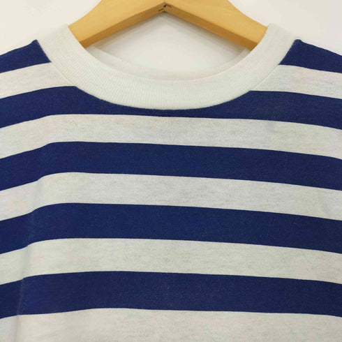 USA製 シングルステッチ ボーダー クルーネックTシャツ メンズ import:L