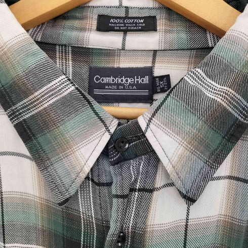 Cambridge Hall 90s USA製 ビックサイズ オンブレチェックシャツ メンズ 21-211/2