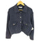 ザラ ZARA DENIM EFFECT KNIT CROPPED JACKET デニム エフェクト ニット クロップド ジャケット レディース import:M