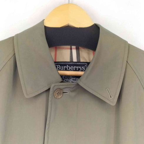 バーバリーズ BURBERRYS 玉虫色 裏地ノバチェックステンカラーコート メンズ