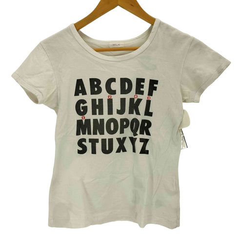 ミルク MILK アルファベットプリントTシャツ レディース