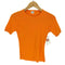 チャンピオン Champion 70S バータグ後期 USA製 ポリ コットン クルーネック S/S Tシャツ レディース import:M