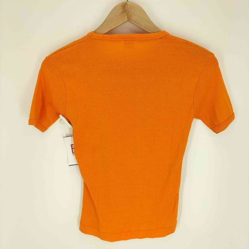 チャンピオン Champion 70S バータグ後期 USA製 ポリ コットン クルーネック S/S Tシャツ レディース import:M