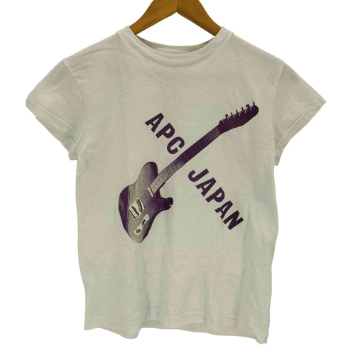アーペーセー A.P.C. ギタープリントクルーネックTシャツ レディース import:S