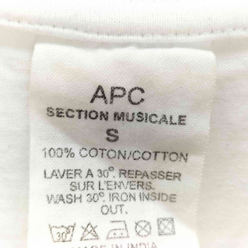 アーペーセー A.P.C. ギタープリントクルーネックTシャツ レディース import:S
