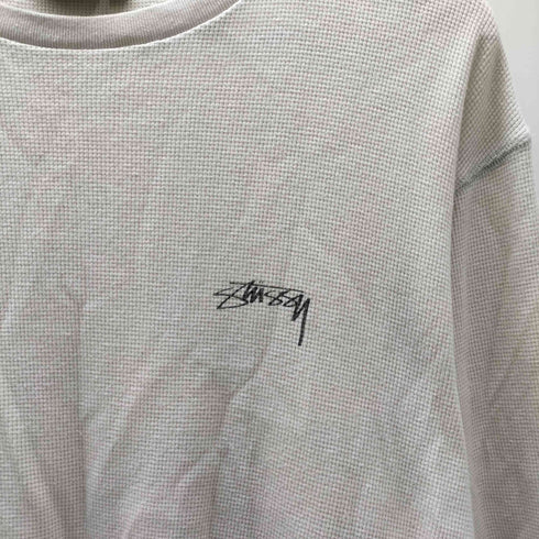 ステューシー Stussy Light Waffle Knit Long-Sleeve Crew Natural ライト ワッフル ニット ロング スリーブ クルー カットソー メンズ import:L