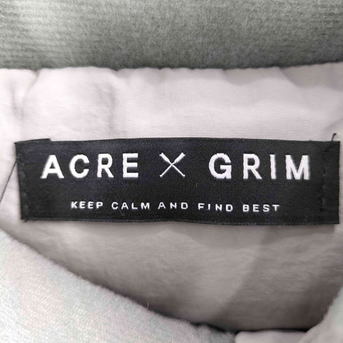 ACRE×GRIM マルチポケット 短丈 ダウンジャケット レディース
