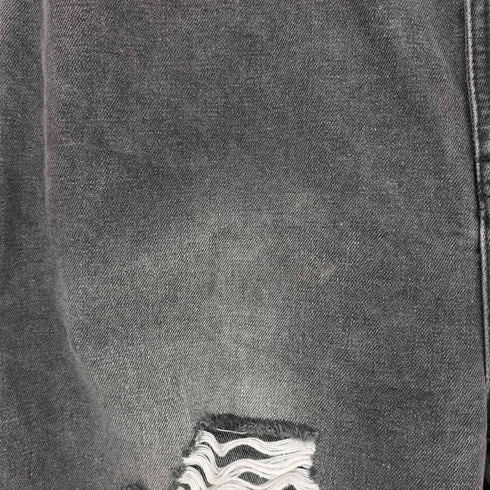 ガルフィー GALFY クラッシュ加工 ダメージ ワイドデニムパンツ メンズ JPN:L