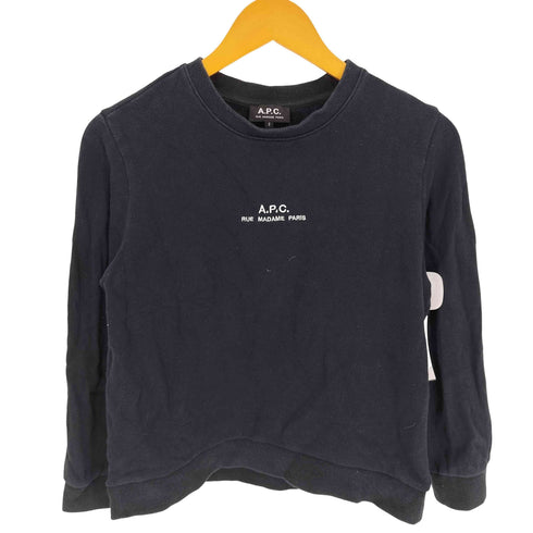 アーペーセー A.P.C. RUE MADAME PARIS ロゴ 刺繍 プルオーバー スウェット レディース import:S