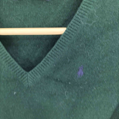 ラルフローレン RALPH LAUREN ポニー 刺繍 カシミヤ ブレンド Vネック プルオーバー ニット セーター レディース import:M