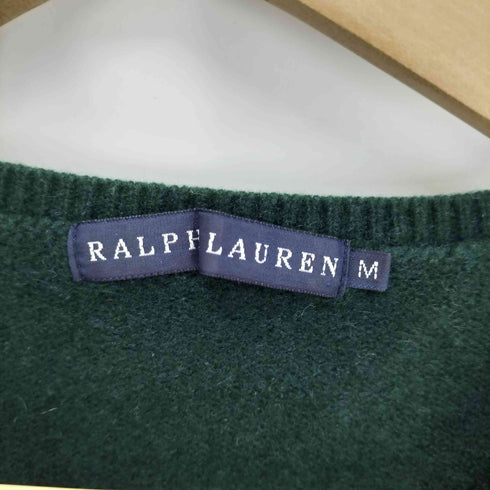 ラルフローレン RALPH LAUREN ポニー 刺繍 カシミヤ ブレンド Vネック プルオーバー ニット セーター レディース import:M