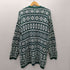 ギャップ Gap 90S OLD デカタグ ノルディック柄 総柄 メタルボタン ローゲージ ニット カーディガン メンズ import:M