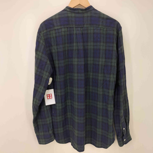 MARU SO SONTAKU ブラックウォッチ ノーカラー長袖シャツ メンズ JPN:XL