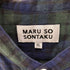 MARU SO SONTAKU ブラックウォッチ ノーカラー長袖シャツ メンズ JPN:XL