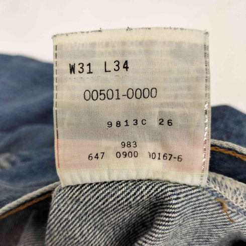 リーバイス Levis 00S メキシコ製 501XX ボタン裏刻印647 紙パッチ 5ポケット ボタンフライ ストレート デニム パンツ 2000年製 メンズ W31 L34