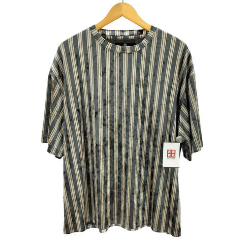 カンビオ CAMBIO ストライプベロアTシャツ メンズ JPN:M